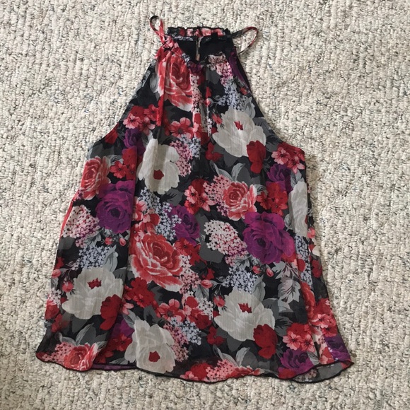 Floral Blouse Tank Top - Picture 1 of 4